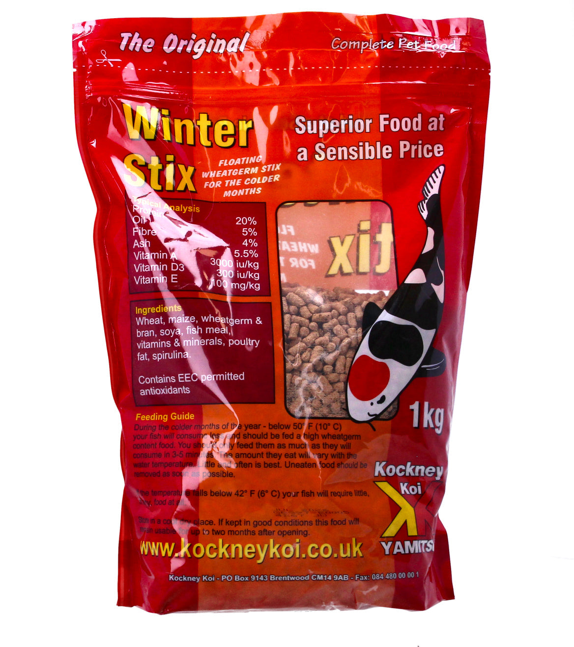 KK Winter Stix Wheatgerm 1kg for Cold-Weather Koi Feeding