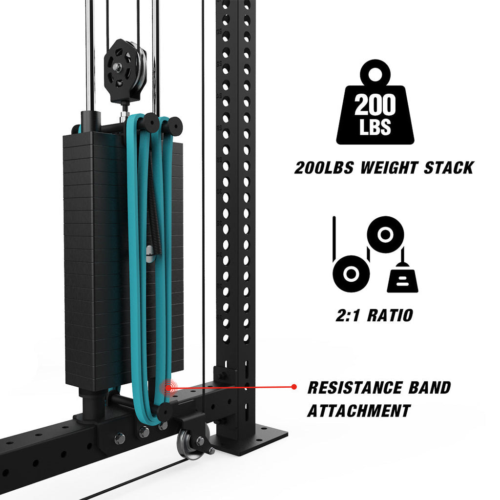 Builder® Side-Stack Functional Trainer including aluminum pulleys