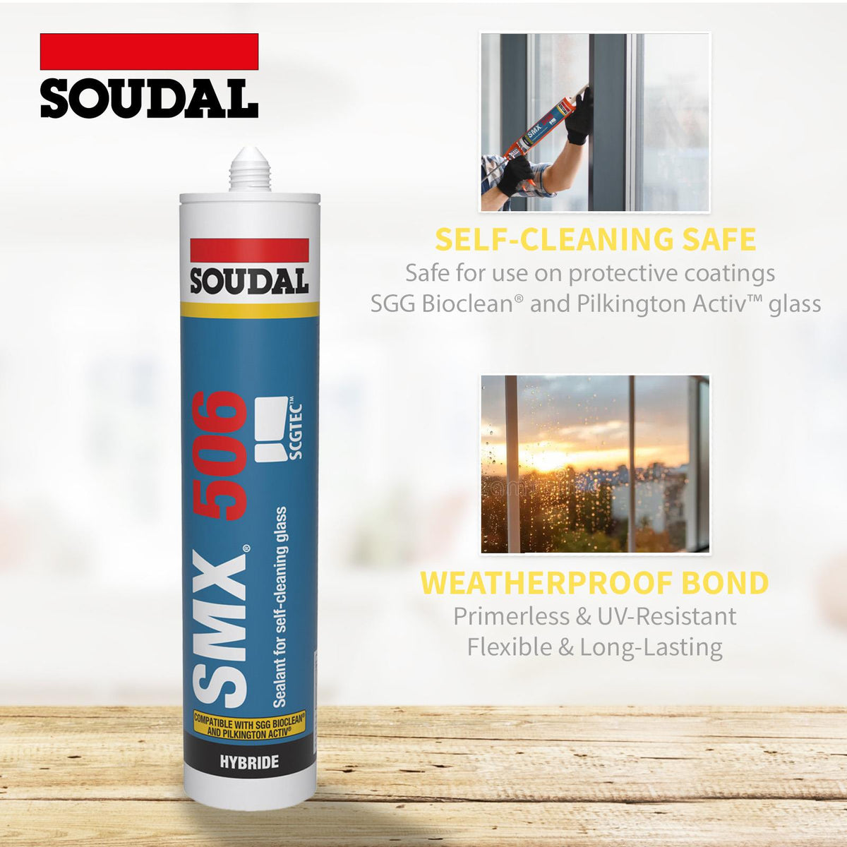 Soudal SMX 506 Self-Cleaning Glass Sealant