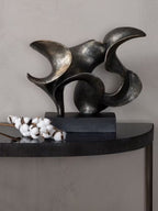 Libra Interiors Romulus Modern Abstract Sculpture H39.5cm - Antique Bronze