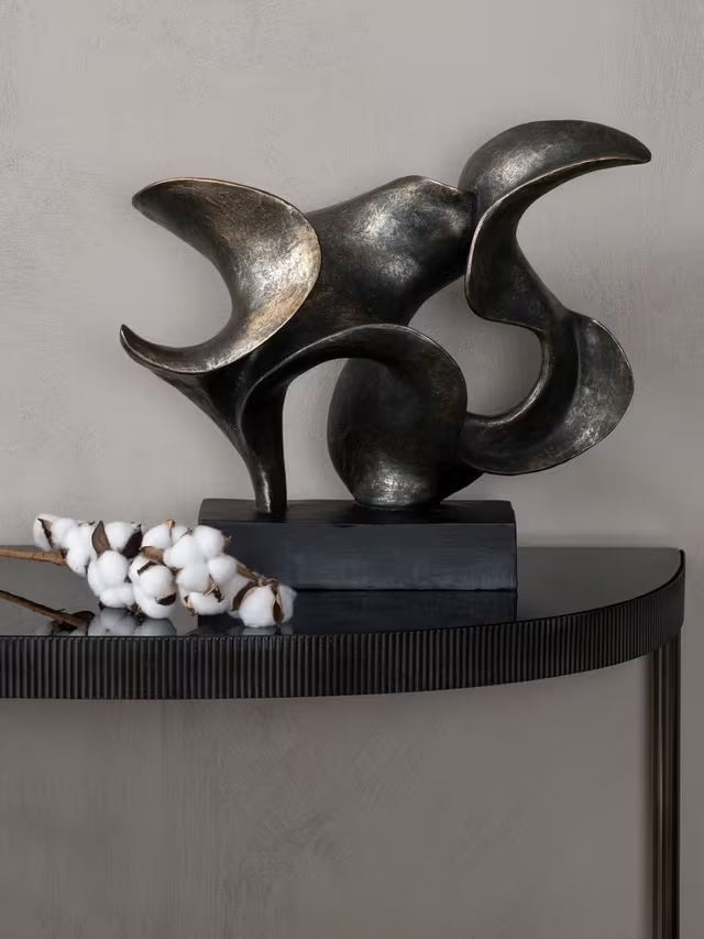 Libra Interiors Romulus Modern Abstract Sculpture H39.5cm - Antique Bronze