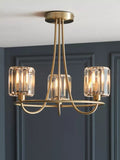 Bay Lighting Lyon 3 Arm Semi Flush Dimmable Ceiling Light - Antique Brass