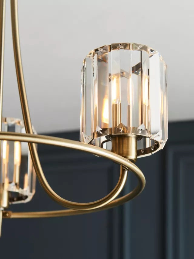 Bay Lighting Lyon 3 Arm Semi Flush Dimmable Ceiling Light - Antique Brass