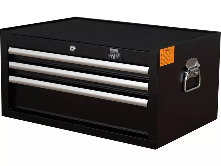 Halfords Advanced Soft Close 3 Drawer Middle Chest - Black