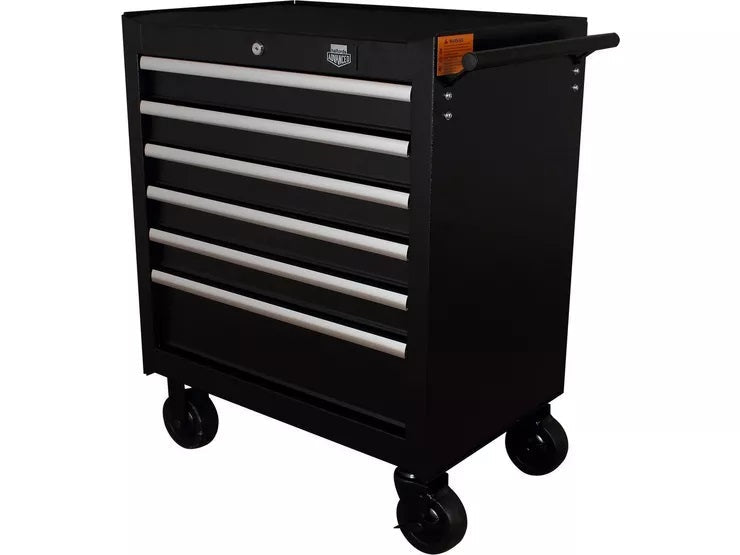 Halfords Advanced Garage Workshop Soft Close 6 Drawer Tool Cabinet - Black