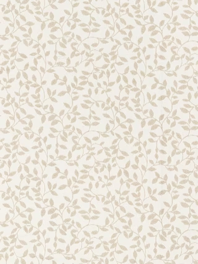 John Lewis Ivy Leaf Pair Lined Pencil Pleat Curtains 228 x 228cm - Putty