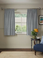 John Lewis Jaya Pair Lined Pencil Pleat Curtains W167 x D137cm - Lake Blue