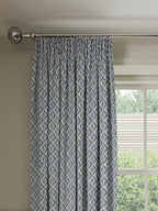 John Lewis Jaya Pair Lined Pencil Pleat Curtains W167 x D137cm - Lake Blue