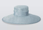 John Lewis Katy Sinamay Down Wide Brim Ascot Wedding Occasion Hat - Blue