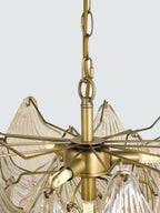 John Lewis Deco Shell Glass Matt Antique Pendant Ceiling Light - Champagne