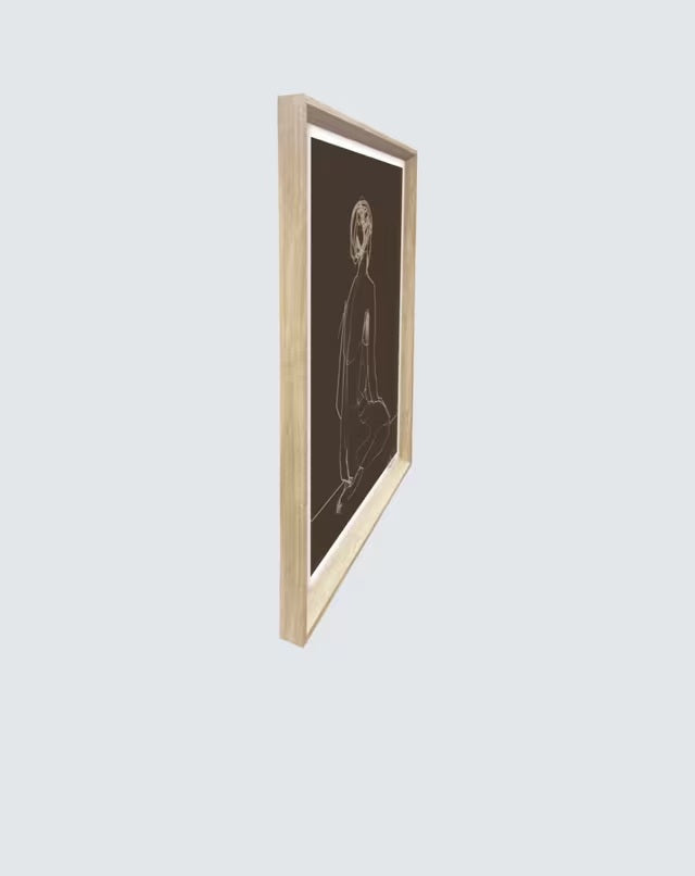 Brookpace Lascelles Anna Bulow 'Flow' Framed Print & Mount 75 x 55cm - Black
