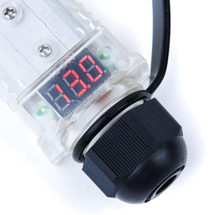 Anderson Plug Voltmeter with Voltage Display - 50A, Black