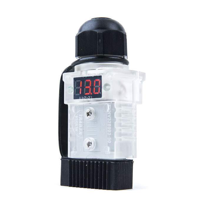 Anderson Plug Voltmeter with Voltage Display - 50A, Black