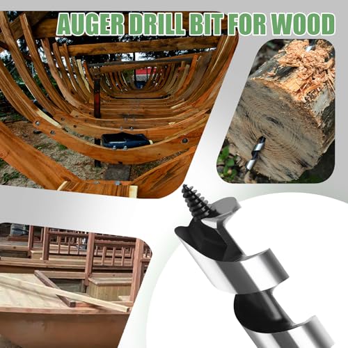 1-1/4" x 9" Auger Drill Bit for Wood,32x230mm Hex Shank Ship Auger Bit - size: 1-1/4 in x 9 in