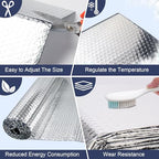 DGSL Double Reflective Bubble Foil Insulation Foam, 23.6IN X 65.6FT Window Insulation for Summer Heat Reflective Window Film for Window, Garage Door, RV, Roof - size: 23.6 in x 65.6 ft