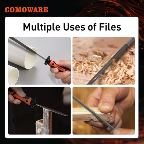 17Pcs Handsaw & File Set, Blade Quick Change, 10 Saw Blades & 6 Files