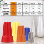 1000 Pcs Grey Wire Connectors Nuts, Electrical Wire Caps Insulated - color: Gray-1000PCS