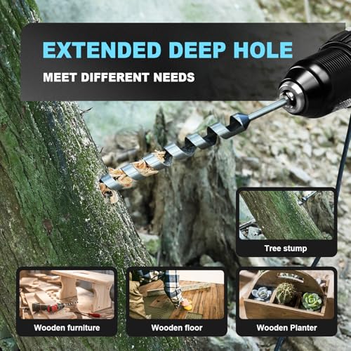 1-1/4" X 31.5" Auger Bit for Wood, 32x800mm Extra Long Auger Drill bit - size: 1-1/4" (32mm)diameter, style: 31.5 inch / 800mm Length