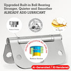 TDCHINGES Rounded Door Hinges Brushed Nickel 3.5" 5/8" Lasting Mute 42 Pack - color: Satin Nickel-Rounded, size: 42 Pack-Ball Bearing-lasting no squeak