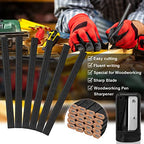 Honoson 200 Pcs Flat Construction Pencils with Printed Ruler Wood Graphite 2 Pcs Carpenter Pencil Sharpener for Woodworking Marking Tool(Black) - color: Black