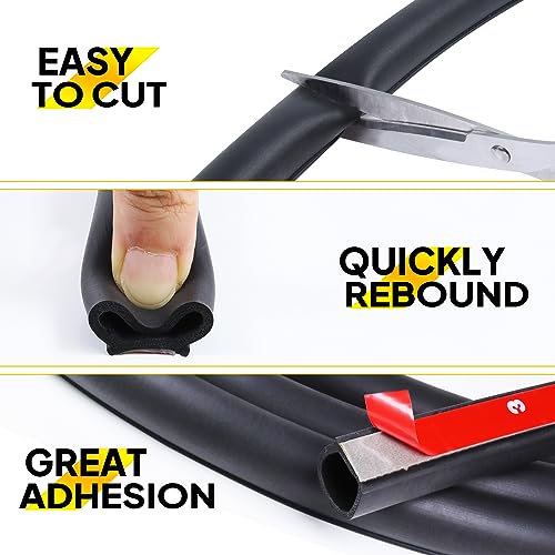 3/4"×3/4" D-Shape Weather Stripping 8FT Bulb Seal Gasket Strip - size: 8 Feet
