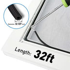 Window Screen Replacement Kit Durable 48" x 102" Polyester Mesh with Tool - color: Gray, size: 48" x 102"