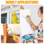Honeydak 8 Pack Mini Paint Roller with Replacement Heads, 0.8 Inch,1.2 Inch - size: 0.8 Inch,1.2 Inch