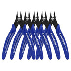 KAIHAOWIN Micro Wire Cutters with Spring, 5 Pack, 5 inch Precision Mini Flush Cutters Bulk, Nippers, Flush Cutting Pliers, Wire Snips, Small Side Cutters for Electronics Crafts Jewelry-Blue - size: 5 Pack