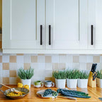 Matte Black Knurled Cabinet Handles Kitchen Pulls 3.75 Inch 10 Pack - color: Matte Black, size: 3.75" Hole Center