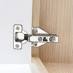 Probrico 1 Pair（2 Pack） Kitchen Cabinet Hinges for Face Frame Cabinet, Concealed Cabinet Hinges Brushed Nickel with Mounting Screws - size: 1 Pair