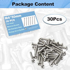 M4x50mm Machine Screws Pan Phillips Cross for Furniture Repairs 3D Printer - size: M4x50mm