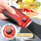 DIYSELF 2 Pack Razor Blade Scrapers with 30 Blades, Paint Scraper Tool - color: Red, size: 2 Pack