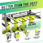 SUNALLY Power Tool Organizer, 4 Drill Holder Wall Mount Tool Storage Rack - style: 4 Drill Holders G
