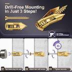 80PCS Self Drilling Drywall Anchors & Screws Kit, Zinc-Plated Metal - size: 80Pcs 3size Kit