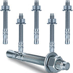 1/2 x 4-1/2 in Wedge Anchors 6 pcs Galvanized Concrete Anchors - size: 1/2 x 4-1/2In
