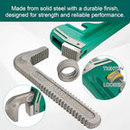 10in Heavy Duty Adjustable Pipe Wrench Non-Slip Plumbing Tool - size: 10in