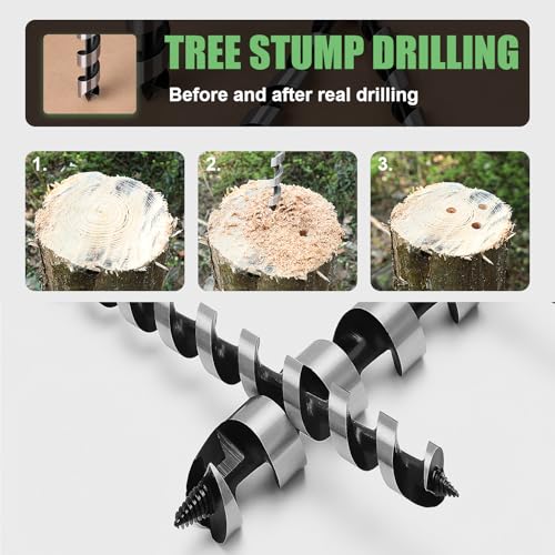 1-1/4" x 9" Auger Drill Bit for Wood,32x230mm Hex Shank Ship Auger Bit - size: 1-1/4 in x 9 in