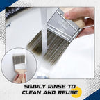 12 Pack Angle Sash Paint Brushes Treated Easy to Grip Wood Handle Synthetic Bristles Smooth Finishes Paint Brushes for Stain Wall Trim Painting Furniture (2.5 Inch) - size: 2.5 Inch