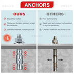 1/2 x 4-1/2 in Wedge Anchors 6 pcs Galvanized Concrete Anchors - size: 1/2 x 4-1/2In