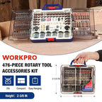 WORKPRO 476PCS Rotary Tool Accessories Kit, 1/8" Shank Rotary Tool Bits - style: 476-Piece Rotary Tool Attachments