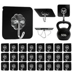DDMY Black Adhesive Wall Hook for Hanging Heavy Duty Sticky Hooks 24 Pack - color: Black, size: 24 Pieces