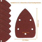 Mouse Detail Sander Sandpaper, 320 Grit, 140mm, 50 Pcs - size: 320 Grit - 50 Pcs