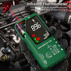 Digital Multimeter Infrared Thermometer Rechargeable Smart Voltmeter 9999 Counts Electrical Current Tester Capacitance, High/Low Voltage Diode Tester for LED Automotive Electrician Electronic