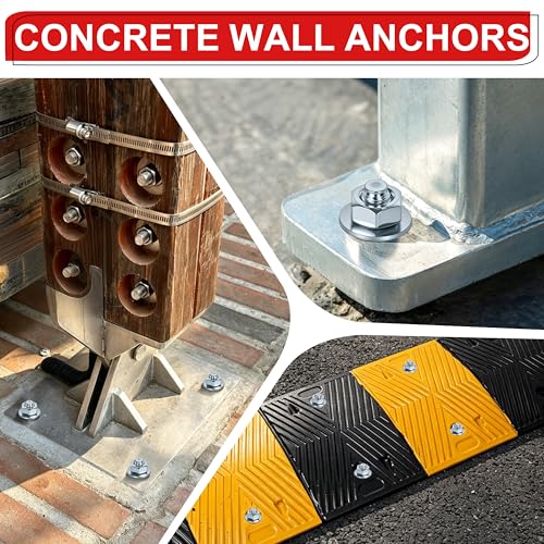 1/2 x 4-1/2 in Wedge Anchors 6 pcs Galvanized Concrete Anchors - size: 1/2 x 4-1/2In