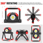 Adelante Rechargeable Work Lights 2 Pack, 2500LM, Magnetic Base, 360° Stand