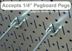 Wall Control Pegboard Rack Horizontal Metal Pegboard Garage Tool Storage Pack - Two 32-Inch Wide x 16-Inch Tall Easy To Install Peg Boards (Grey) - color: Grey