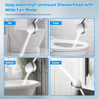 Hibbent All Metal cUPC Certified Shower Head, 10'' Rainfall Shower Head - color: Chrome, style: Round 10''