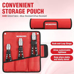 WORKPRO 3-Piece Ratcheting Hose Pinch Off Pliers Set, 8", 10", 12" Pliers - color: Red