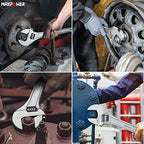 MAXPOWER 15" Adjustable Wrench, 1-3/4" Jaw Opening, Tapered Handle - size: 15"