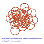 M METERXITY 30 Pack Silicone O-Rings - Garden Water Hose Rubber Sealing Gasket Ring, Soft & Elastic, Apply to Outdoor (14mmx16mmx1mm, Red) - size: 14mmx16mmx1mm
